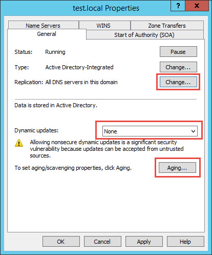 DNS change settings